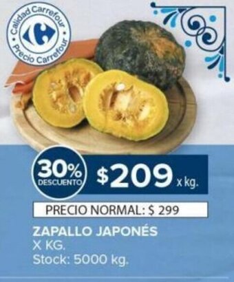 Carrefour ZAPALLO JAPONÉS X KG. oferta