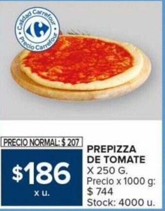 Carrefour PREPIZZA DE TOMATE X 250G oferta
