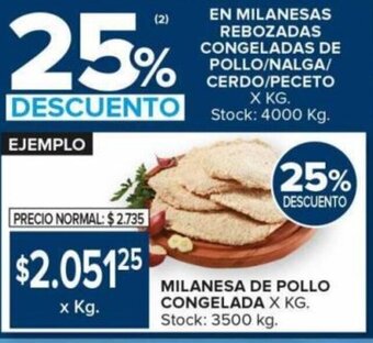 Carrefour MILANESA DE POLLO CONGELADA X KG. oferta