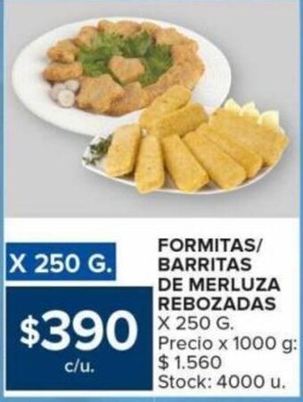 Carrefour FORMITAS/ BARRITAS DE MERLUZA REBOZADAS X 250G oferta