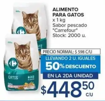 Carrefour ALIMENTO PARA GATOS x 1 kg oferta