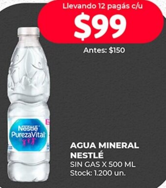 Supermercados Tadicor AGUA MINERAL NESTLÉ SIN GAS X 500 ML oferta