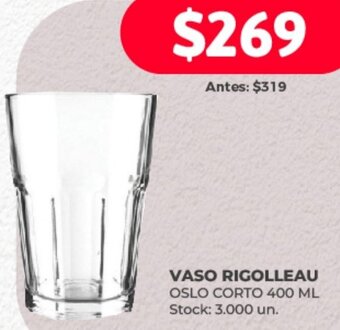 Supermercados Tadicor VASO RIGOLLEAU OSLO CORTO 400 ML oferta