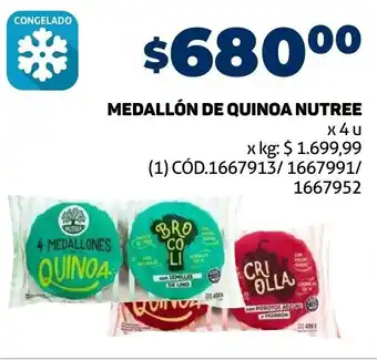 Makro MEDALLÓN DE QUINOA NUTREE C 4U oferta