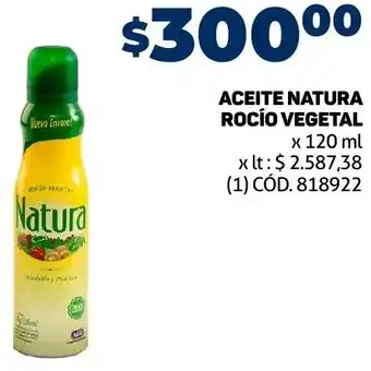 Makro ACEITE NATURA ROCÍO VEGETAL x 120 ml oferta