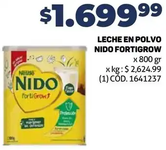 Makro LECHE EN POLVO NIDO FORTIGROW x 800 gr oferta