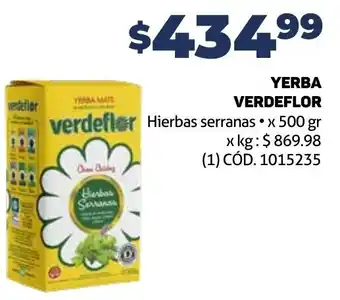 Makro YERBA VERDEFLOR verdefler Hierbas serranas • x 500 gr oferta