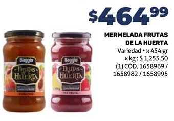 Makro MERMELADA FRUTAS DE LA HUERTA Variedad x 454 gr oferta