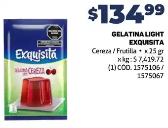 Makro GELATINA LIGHT EXQUISITA Cereza / Frutilla • x 25 gr oferta