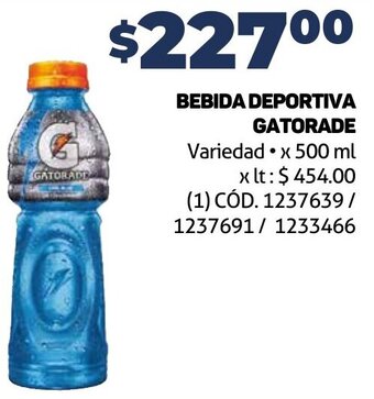 Makro BEBIDA DEPORTIVA GATORADE Variedad x 500 ml oferta