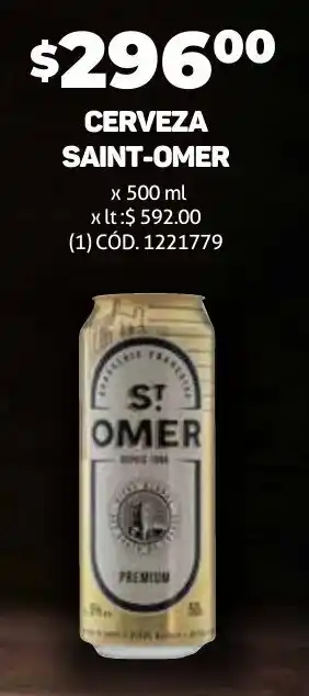 Makro CERVEZA SAINT-OMER x 500 ml oferta