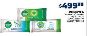 Makro JABÓN ESPADOL Variedad x3 u x 80 gr oferta