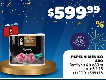 Makro PAPEL HIGIÉNICO ARO Family x 4 u x 80 m oferta
