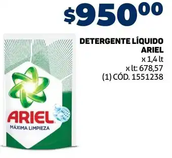 Makro DETERGENTE LÍQUIDO ARIEL x 1,4 lt oferta