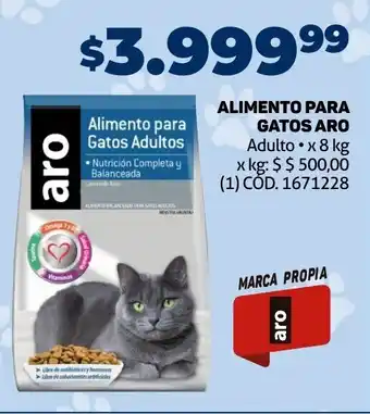 Makro ALIMENTO PARA GATOS ARO Adulto x 8 kg oferta