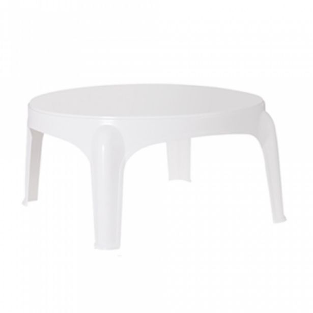Tio Musa Mesa de plastico circular auxiliar garden life puket blanco oferta