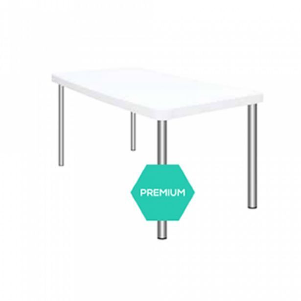 Tio Musa Mesa plastica color blanco garden life tokio patas de caño oferta