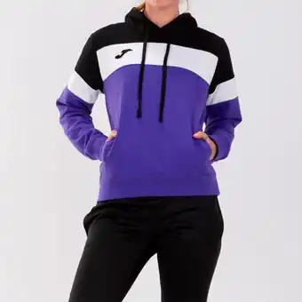 Joma Sudadera con capucha mujer crew iv morado negro blanco oferta
