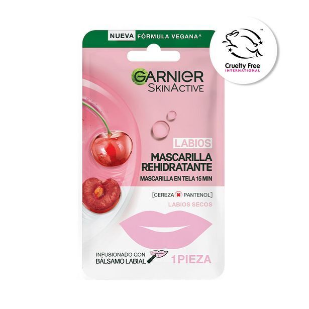 Pigmento Mascarilla en tela para labios hidratante con cereza y pantenol oferta