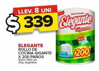 Carrefour Maxi Rollo de cocina elegante x 200 paños oferta