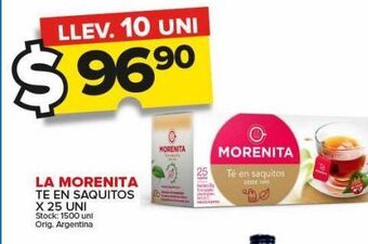 Carrefour Maxi Té en saquitos la morenita x 25un oferta