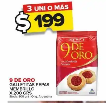 Carrefour Maxi Galletas 9 de oro pepas membrillo x 200g oferta