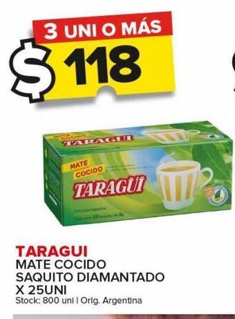 Carrefour Maxi Mate cocido taragui x 25un oferta