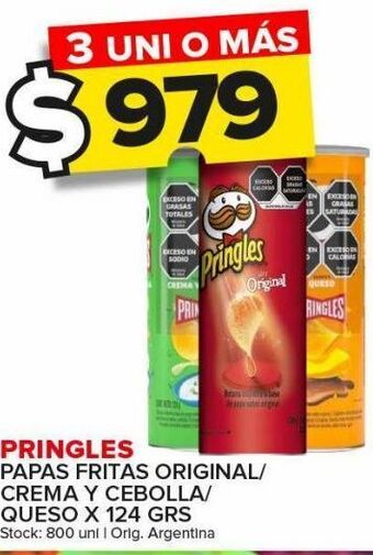 Carrefour Maxi Papas fritas pringles x 124g oferta