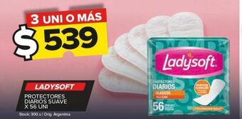 Carrefour Maxi Protectores diarios ladysoft suave x 56uni oferta