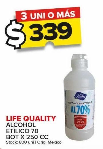 Carrefour Maxi Alcohol life quality x 250cc oferta