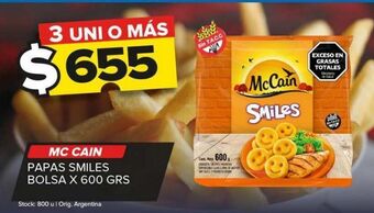 Carrefour Maxi Papas mc cain smiles x 600g oferta