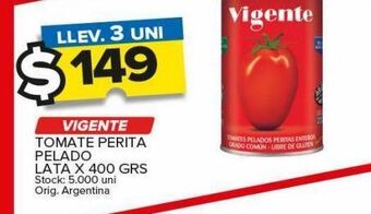 Carrefour Maxi Tomate perita pelado vigente lata x 400g oferta