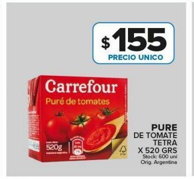 Carrefour Maxi Puré de tomate carrefour 520g oferta