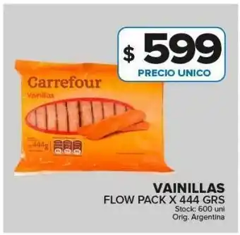Carrefour Maxi Vainillas carrefour flow pack x 444g oferta