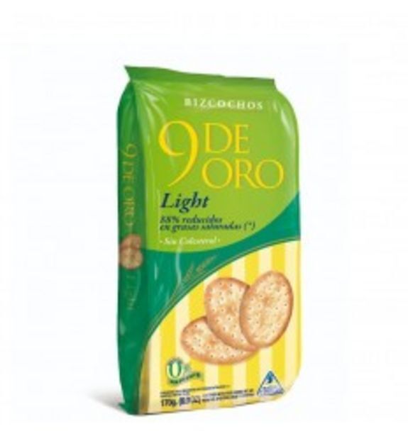 Parodi Bizcochos 9 de oro light 170gr x 24 un. oferta