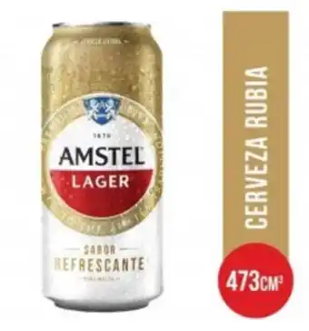Parodi Cerveza amstel lager lata 473 cc x 6 un. oferta