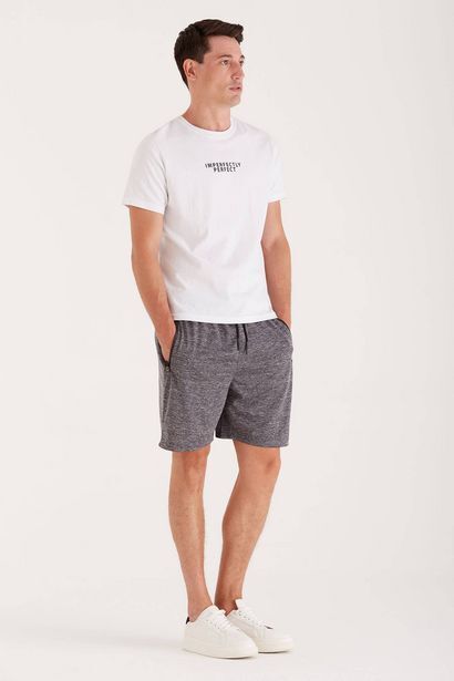 Macowens Bermuda de jogger gris oscuro melange oferta
