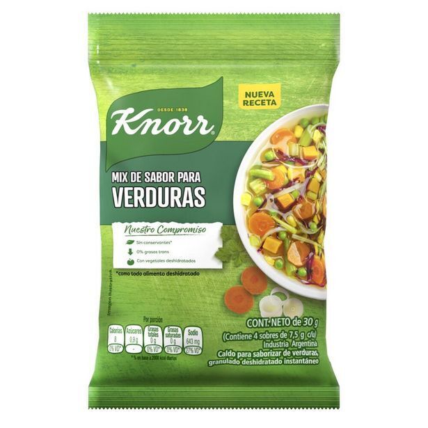 Coto Caldo para saborizar mix de verdura knorr 30 grm oferta