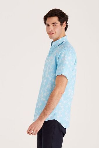 Macowens Camisa estampada verde oferta