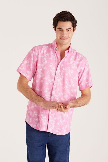 Macowens Camisa estampada rosa oferta