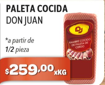 El Milagro Mayorista Don Juan Paleta Cocida a partir de 1/2 pieza oferta