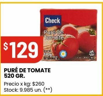 Changomas Puré de tomate 520 gr. oferta