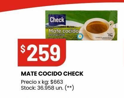 Changomas Mate cocido check oferta