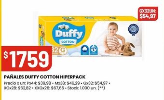 Changomas Pañales duffy cotton hiperpack oferta