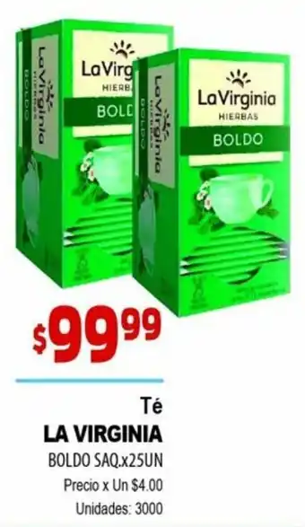 Supermercados Top Té La Virginia Boldo Saq x 25un oferta