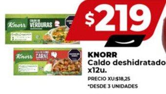 Supermayorista Vital KNORR Caldo deshidratado x12u. oferta