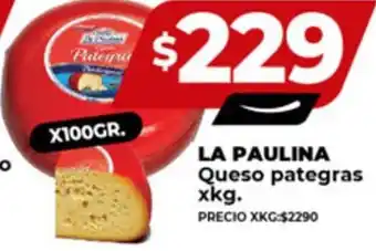Supermayorista Vital LA PAULINA Queso pategras xkg. oferta
