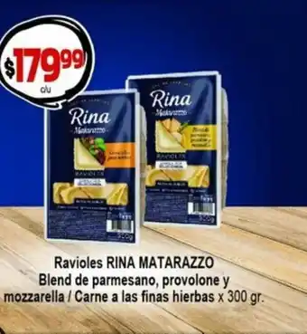 Rina Matarazzo Ravioles Blend de parmesano, provolone y mozzarella/ Carne a las finas hierbas x 300gr