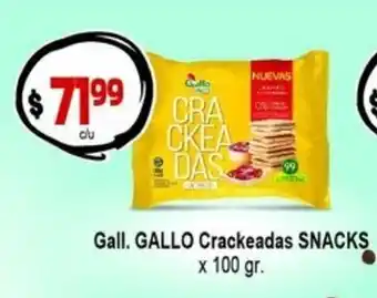 Supermercados Top Gallo Crackeadas Gall. Snacks x 100gr. oferta