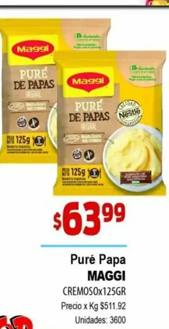 Supermercados Top Maggi Puré Papa Cremosox125gr oferta